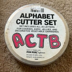 Fox Run Craftsman Alphabet Cookie Cutter Set Of 26 Letters